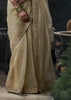 Sand Beige Embroidered Designer Saree