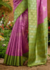 Purple Woven Cotton Silk Saree