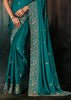 Everglade Green Embroidered Soft Silk Saree