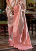 Rose Pink Dual Tone Kanjivaram Silk Saree