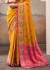 Marigold Yellow Woven Patola Silk Saree