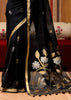 Phantom Black Woven Cotton Silk Saree
