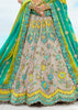 Grey And Green Heavy Embroidered Designer Lehenga Set