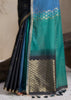 Blue Woven Cotton Silk Saree