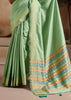 Summer Green Woven Banarasi Silk Saree