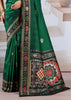 Hunter Green Patola Silk Saree