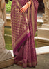 Orchid Purple Banarasi Silk Saree With Contrast Blouse (10490785890497)