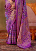 Bright Purple Printed Patola Silk Saree