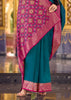 Peacock Blue Woven Banarasi Silk Saree