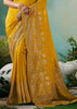 Haldi Yellow Woven Embroidered Banarasi Silk Saree