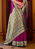 Dahlia Purple Woven Banarasi Soft Silk Saree