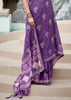 Magic Purple Printed Cotton Silk Saree