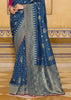Princess Blue Woven Banarasi Silk Saree