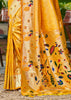 Bright Yellow Woven Paithani Silk Saree