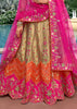 Rani Pink & Gold Embroidered Lehenga
