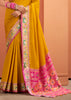 Mustard Yellow Woven Banarasi Patola Silk Saree