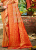 Red Dual Tone Woven Banarasi Silk Saree