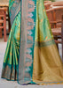 Spring Green Dual Tone Woven Banarasi Silk Saree