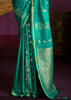 Sea Green Banarasi Satin Silk Saree