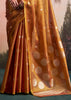 Marigold Yellow Woven Tissue Silk Saree