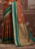Hazel Brown Woven Banarasi Tussar Silk Saree