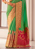 Vibrant Green Woven Banarasi Silk Saree