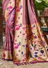 Dahlia Purple Woven Paithani Silk Saree