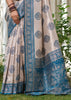 Mailbu Blue Woven Banarasi Silk Saree