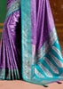 Aster Purple Banarasi Satin Silk Saree