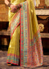 Golden Yellow Woven Tissue Silk Saree