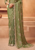 Piquant Green Designer Tissue Silk Saree