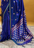 Indigo Blue Woven Banarasi Satin Silk Saree