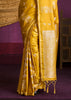 Blazing Yellow Banarasi Satin Silk Saree