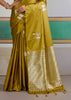 Olive Golden Woven Satin Silk Saree