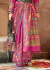 Carmine Pink Madhubani Printed Saree