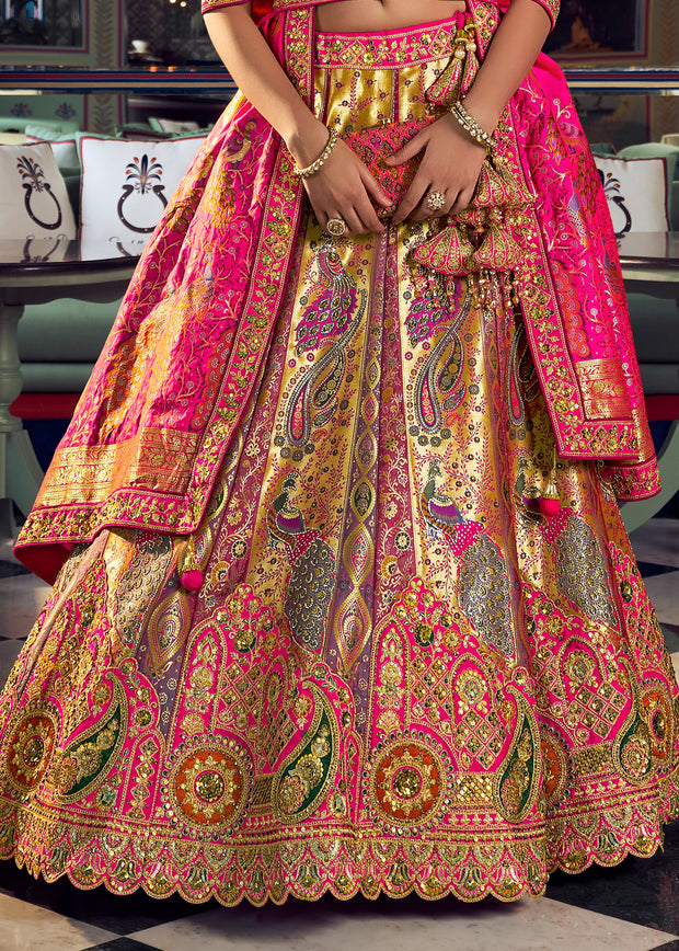 Multicolor Heavy Banarasi Designer Lehenga