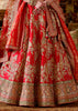 Dazzling Red Heavy Embroidered Designer Lehenga