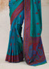 Enamel Blue Woven Kanjivaram Silk Saree