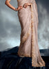 Powder Grey Designer Silk Saree