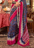 Twilight Blue Printed Patola Silk Saree