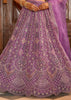 Lilac Purple Embroidered Net Lehenga