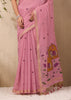Dusky Pink Woven Cotton Silk Saree