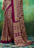Purple Printed Satin Silk Saree