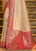 Raspberry Pink Woven Banarasi Brocade Silk Saree With Overall Jaal