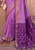 Radiant Purple Woven Banarasi Silk Saree