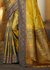 Pesto Green Dual Tone Woven Banarasi Silk Saree