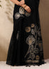 Phantom Black Woven Soft Silk Saree