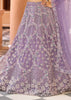 Lavender Embroidered Net Lehenga