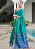 Blue Woven Silk Saree With Patola Pallu