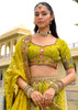 Lemon Green Embroidered Lehenga